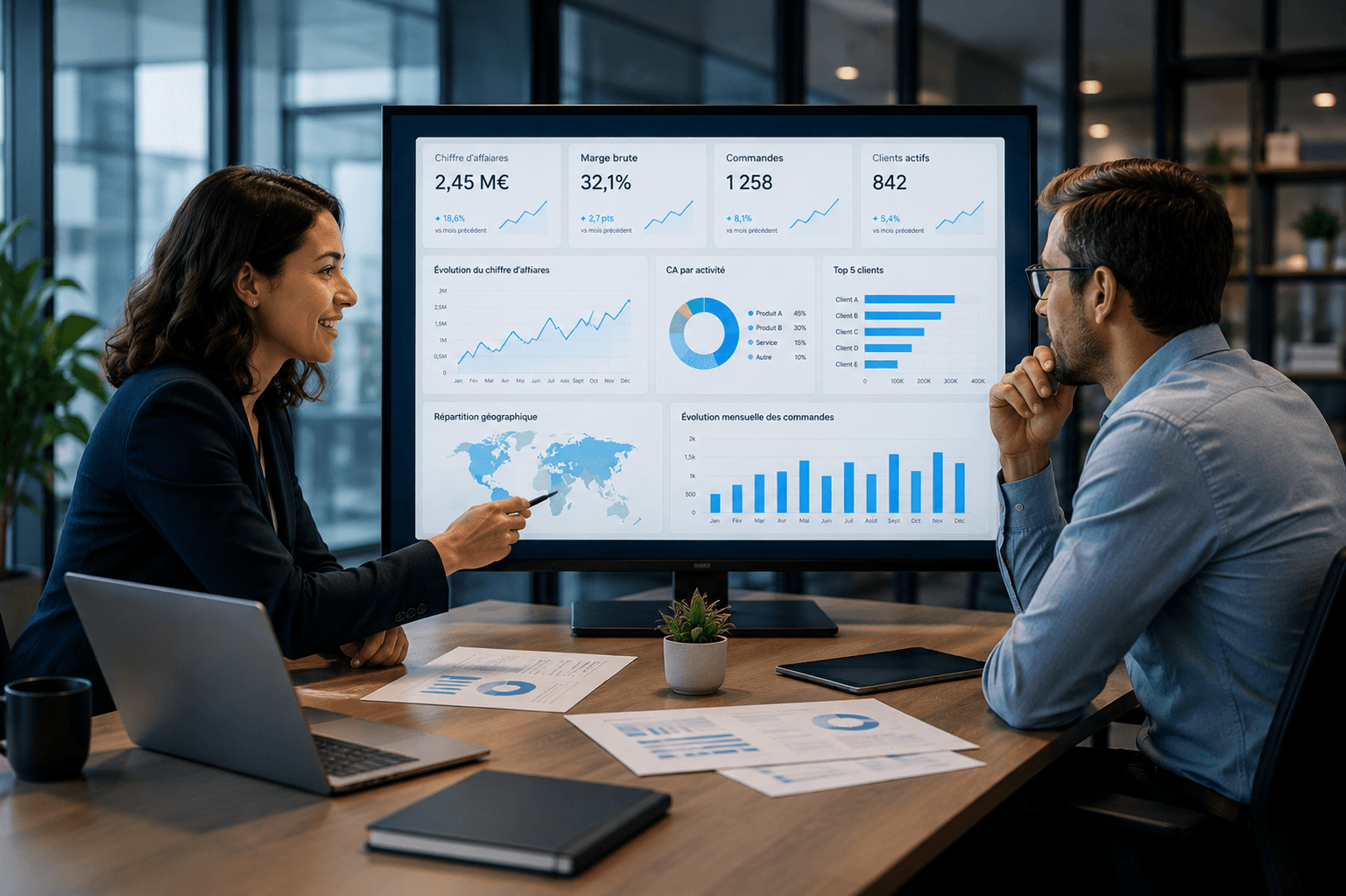 Tableau de bord de business intelligence