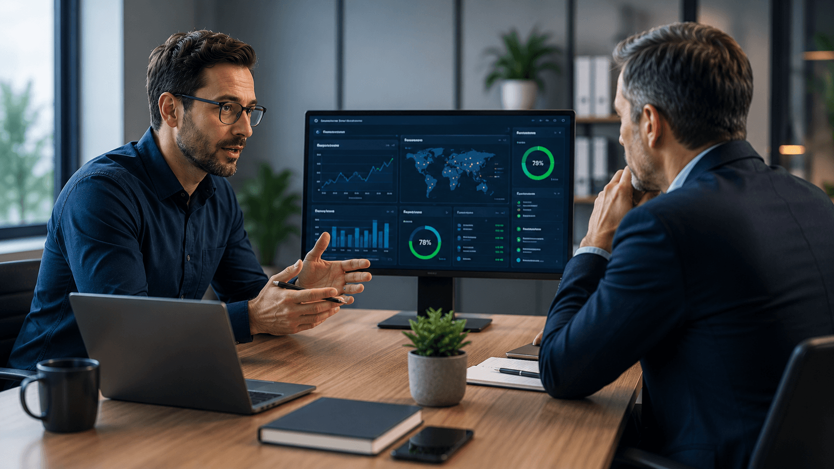 Professionnels travaillant ensemble à la protection numérique de leur entreprise